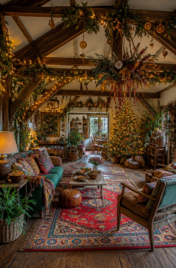 Eclectic Cottage Christmas with Citrus Boho Flair