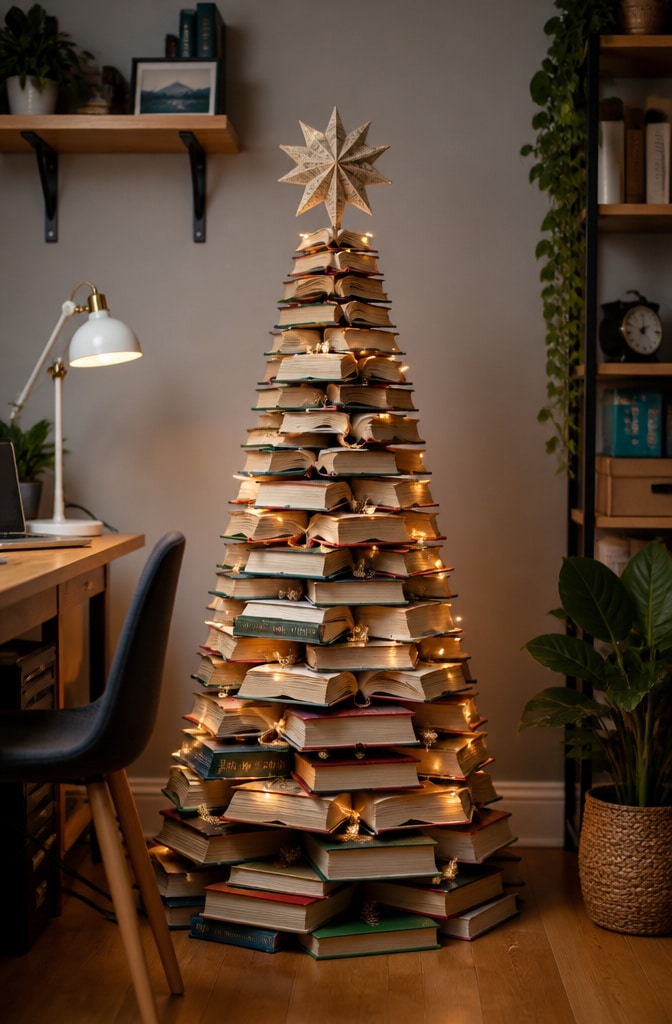Eco-Friendly Upcycled Book Tree
