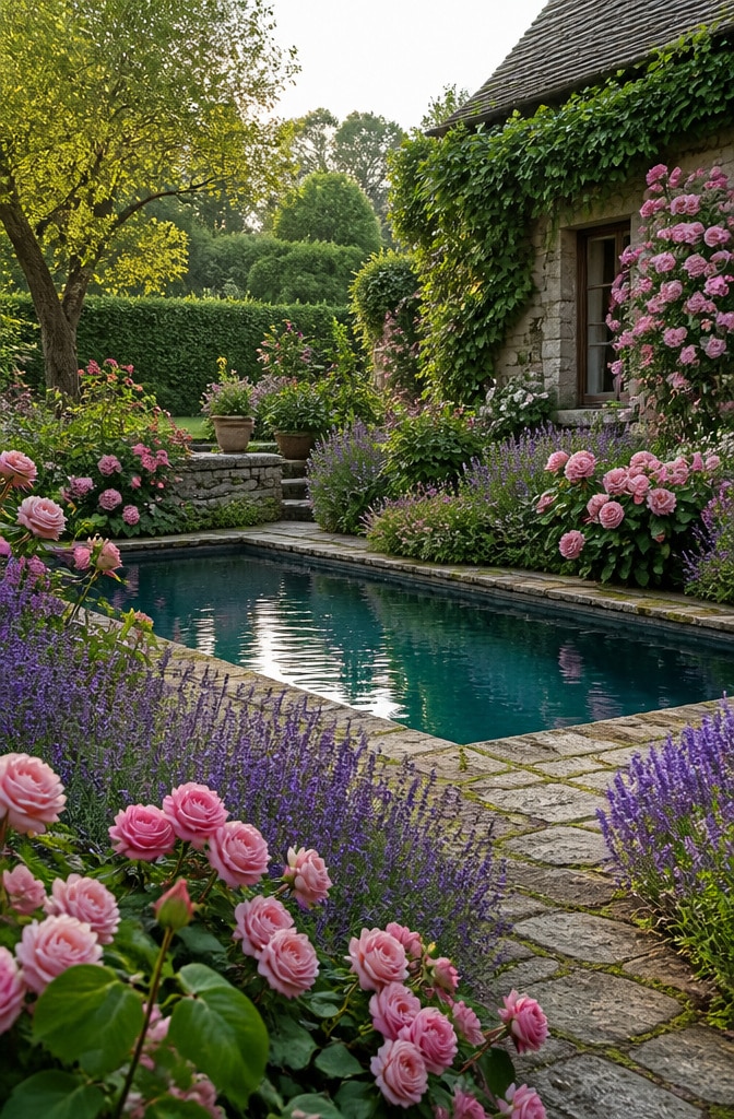 English Cottage Garden Stone Pool