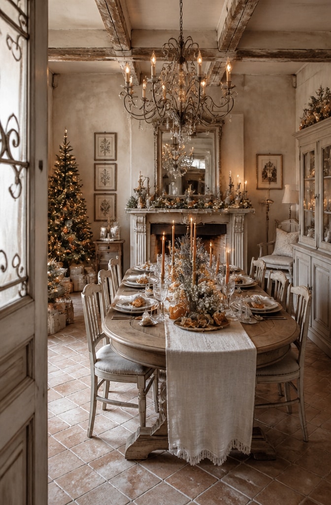 French Country Christmas Cottage Style