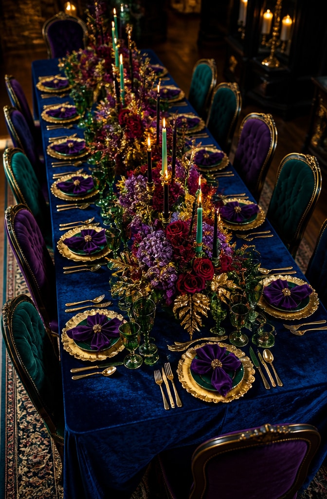 Glamorous Jewel-Toned Autumn Table