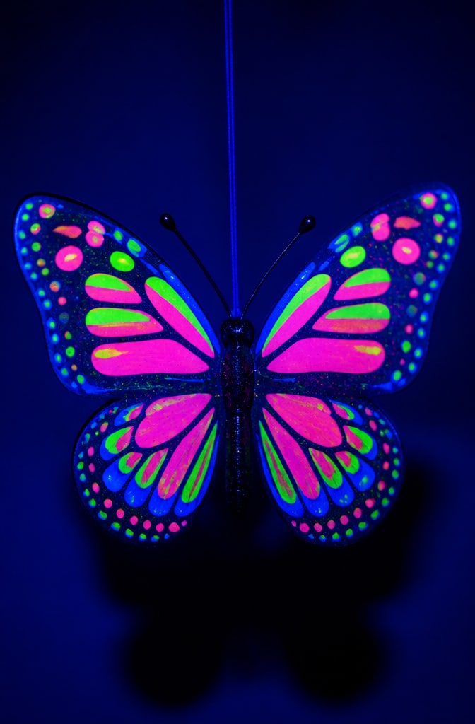Glow-in-the-Dark Neon Butterfly