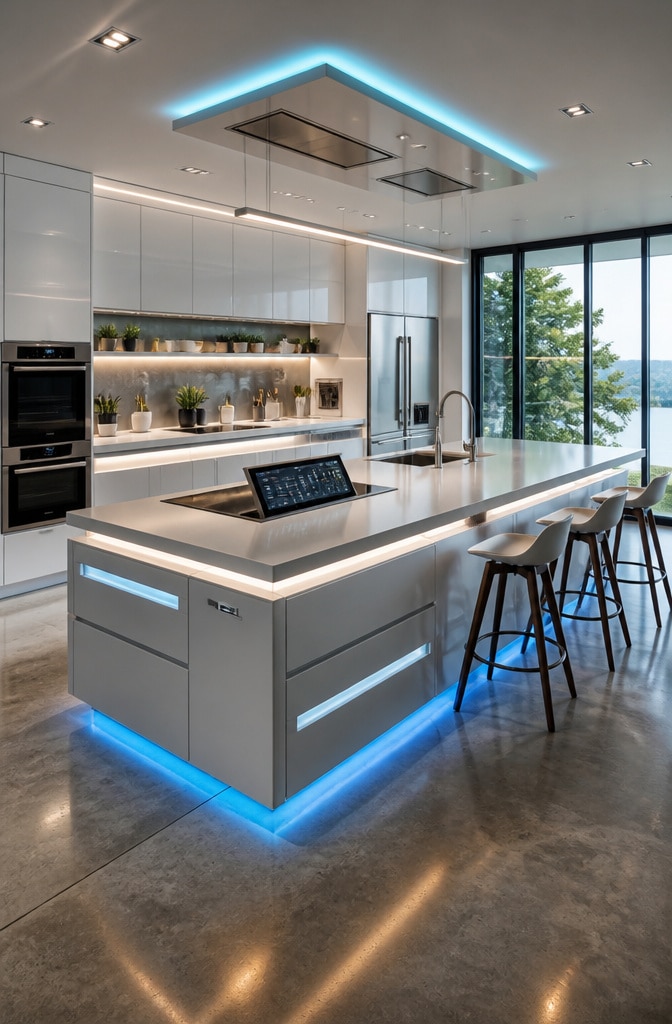 High-Tech Smart Kitchen Elegance