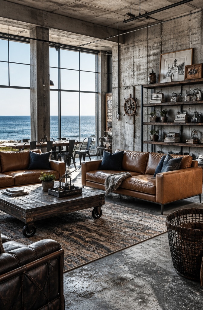 Industrial Coastal Living with Raw Elements
