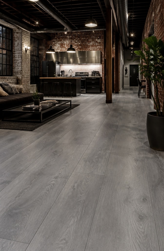 Industrial Concrete Gray Ultra Wide Plank Flooring