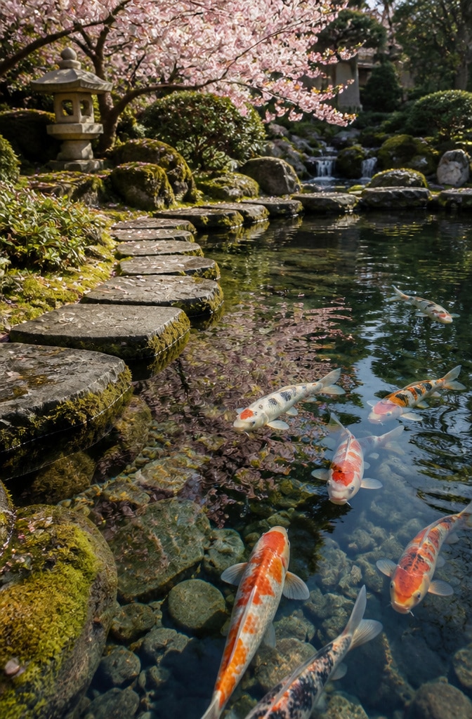 Japanese Koi Pond Stone Garden Pool