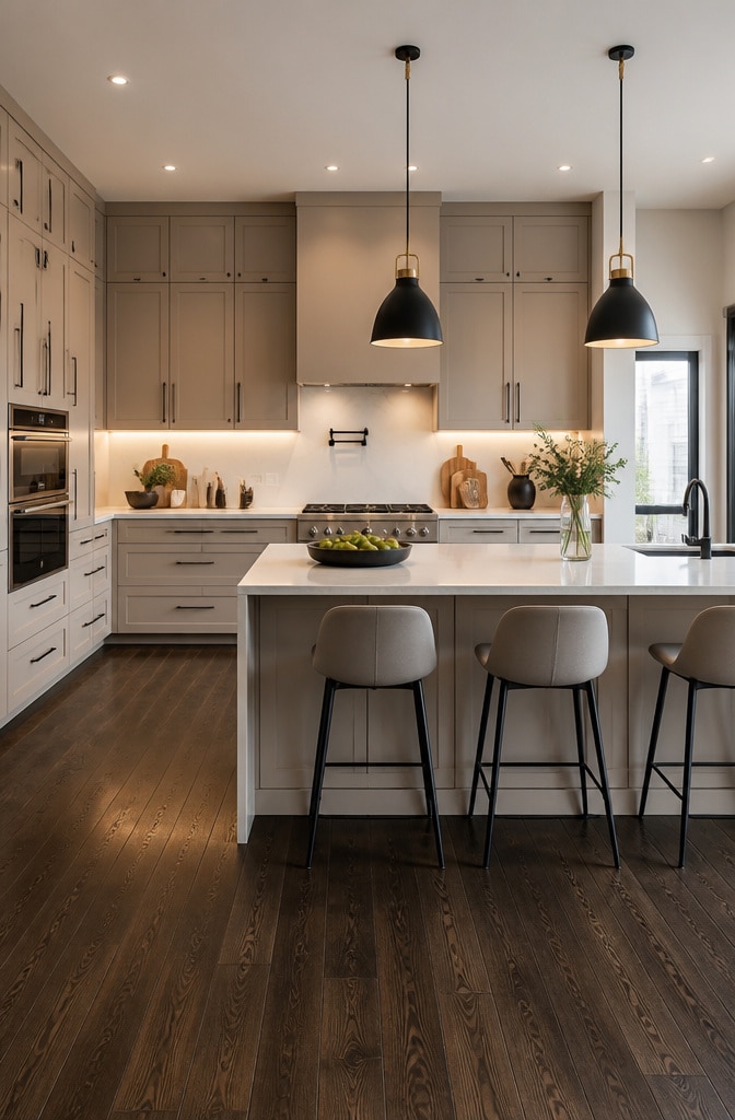 Light Taupe Contemporary Cabinets