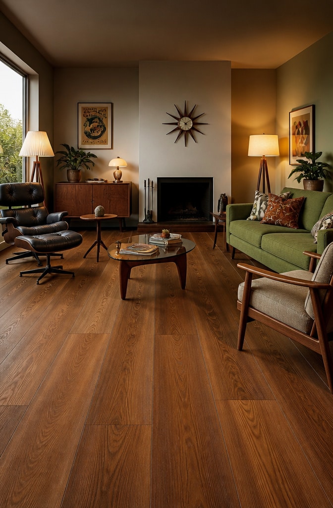Mid-Century Teak Ultra Wide Plank Flooring