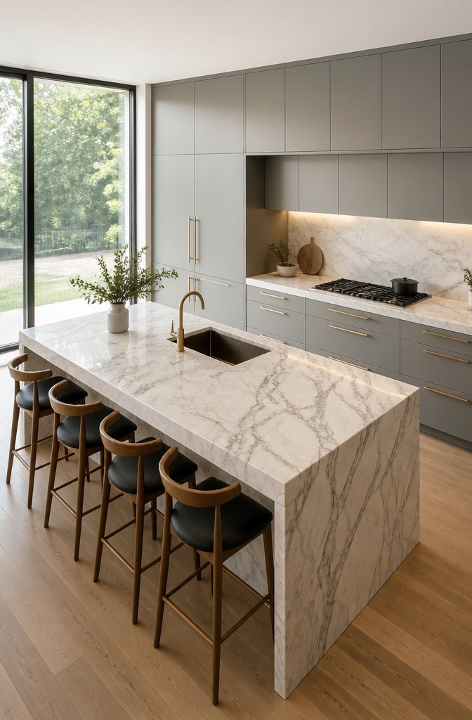 Minimalist Kitchen with Natural Stone