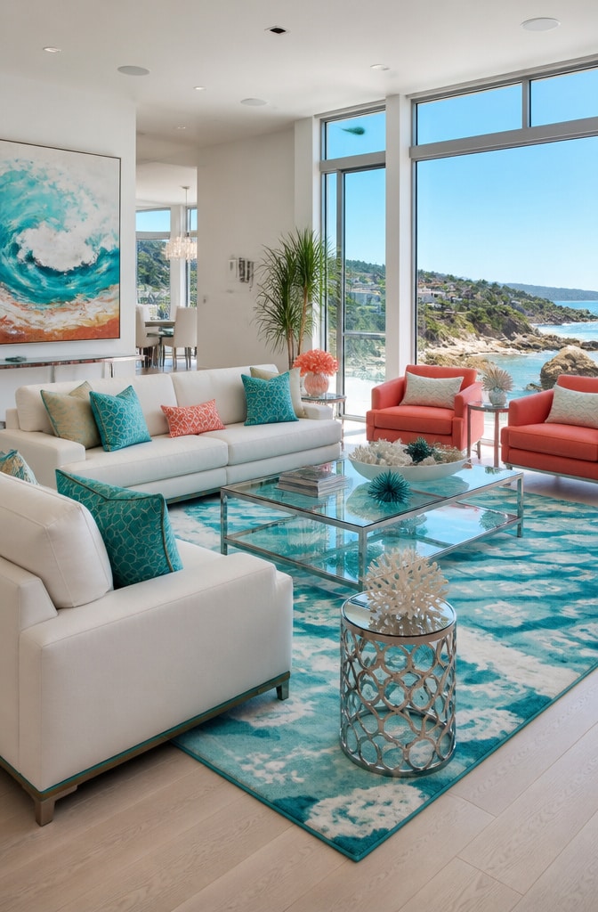 Modern Coastal Living with Bold Accents