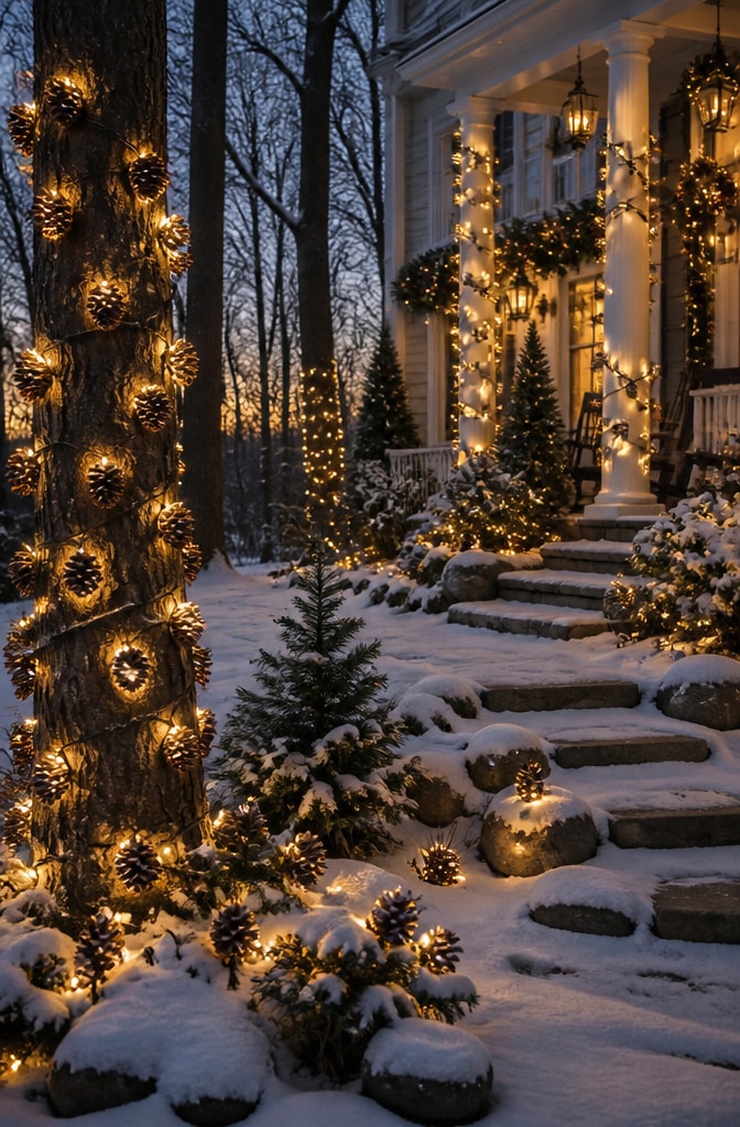 Natural Pinecone Light Accents