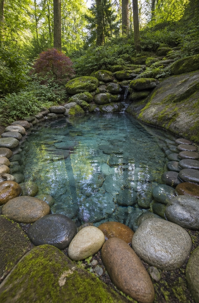 Natural River Stone Garden Pool Escape