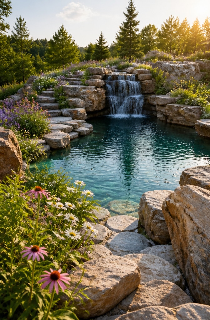 14 Stunning Stone Landscape Garden Pool Ideas to Transform Your Outdoor Oasis