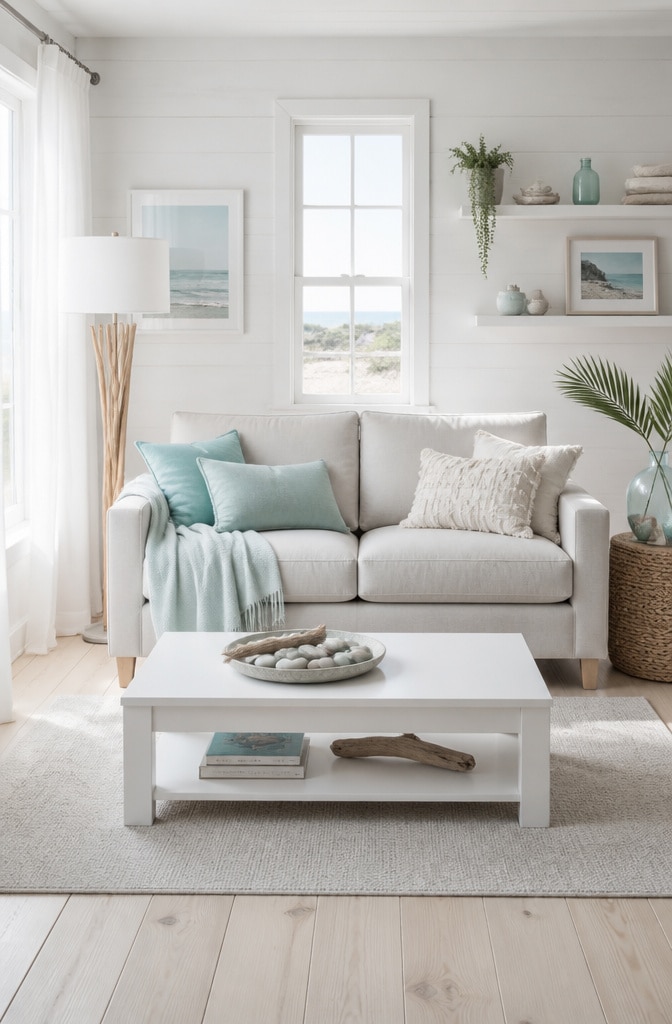 Scandinavian Coastal Compact Living Room