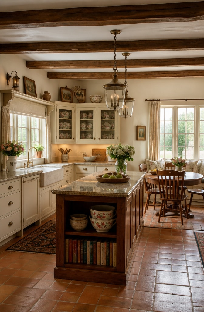 Traditional English Country Cozy Kitchen
