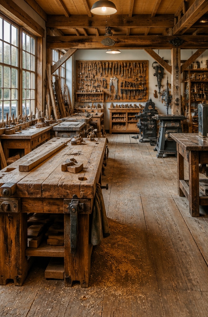 Traditional Woodworker’s Workshop Studio