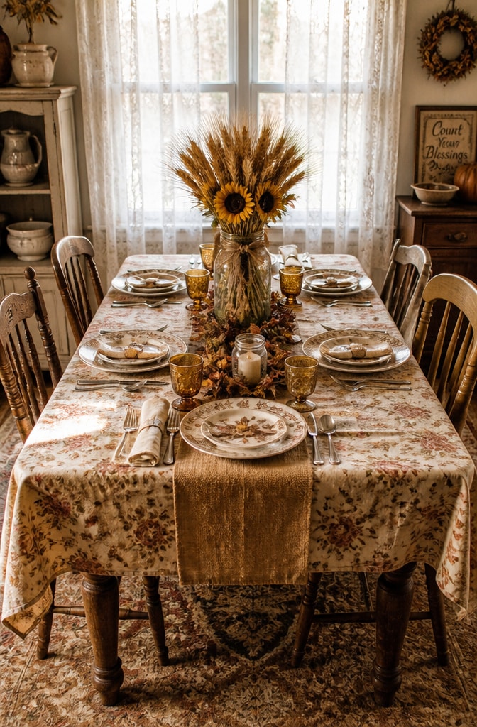 Vintage Farmhouse Fall Table Charm