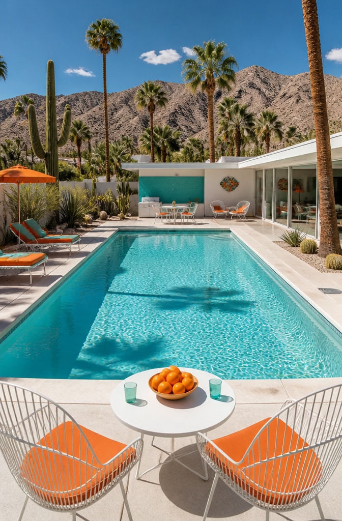Vintage Mid-Century Desert Pool