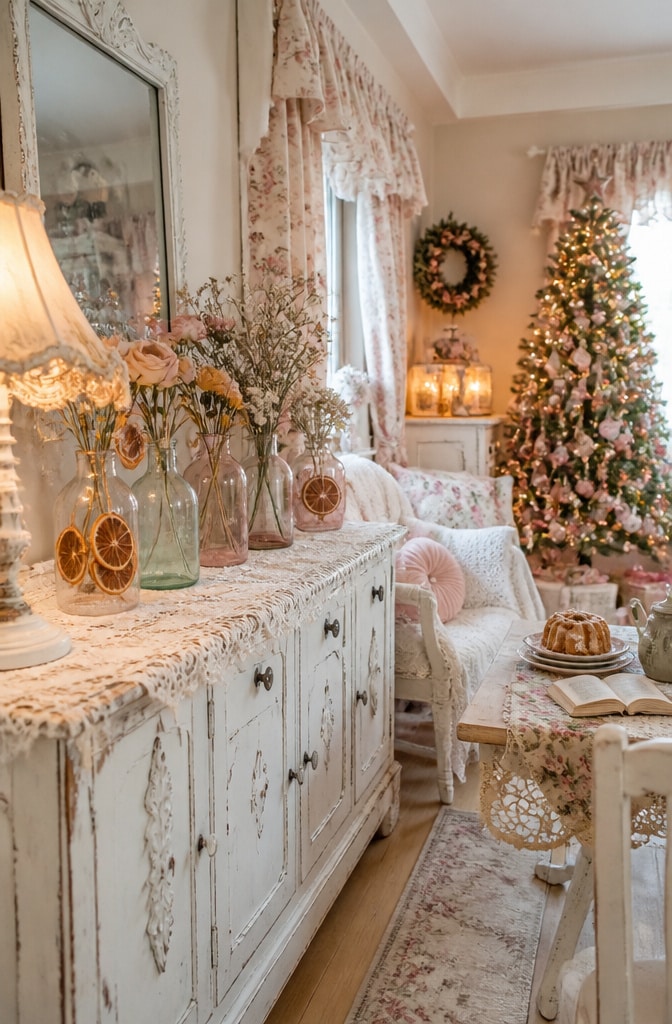 Vintage Shabby Chic Cottage Christmas