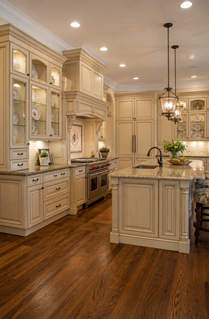 Warm Beige Traditional Cabinets
